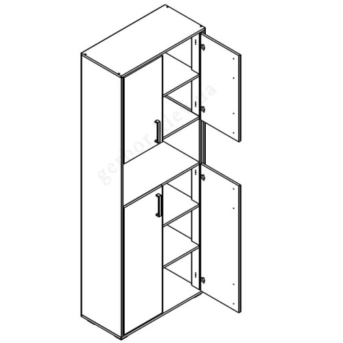 Фото кабинету ПРАЙМ Гербор – схема наповнення чотиридверного пеналу