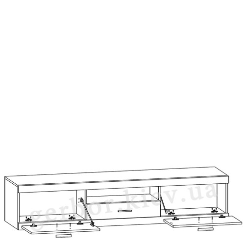 Фото вітальні КЕТЛІН БРВ ВМК – схема тумби ТВ