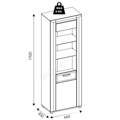 Фото витрины BESTO BT5 BOGFRAN – схема с размерами