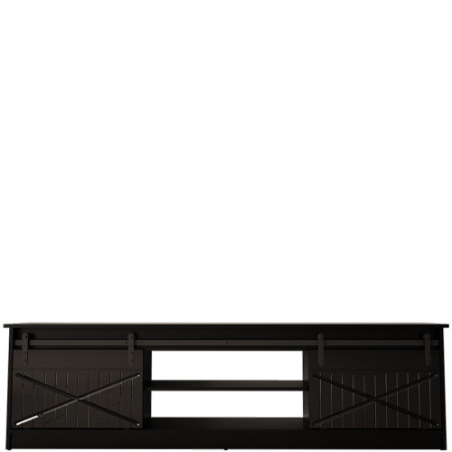 Фото тумби ТВ GRANERO CAMA MEBLE чорний / чорний глянець – вигляд спереду