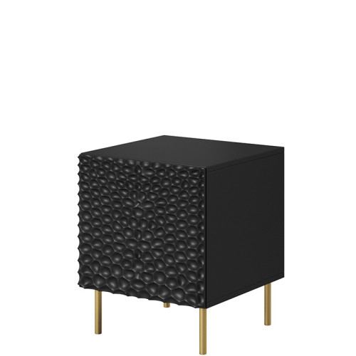 Фото приліжкової тумбочки HOLE CAMA MEBLE чорний – вигляд збоку