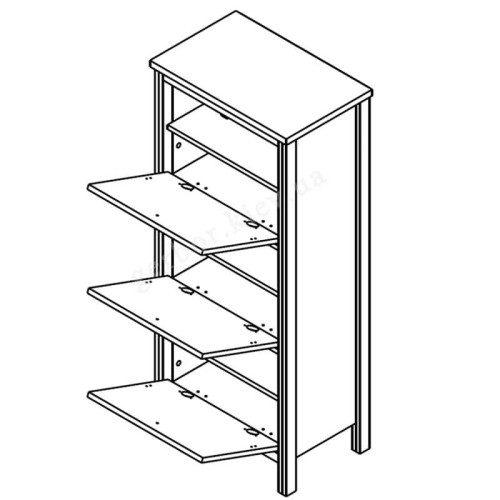 Фото тумби для взуття ЧОС BUT3D Гербор – схема наповнення