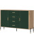 Фото комода DANTE DT09 LIVEO дуб кремона торро / зелений / золоті ручки