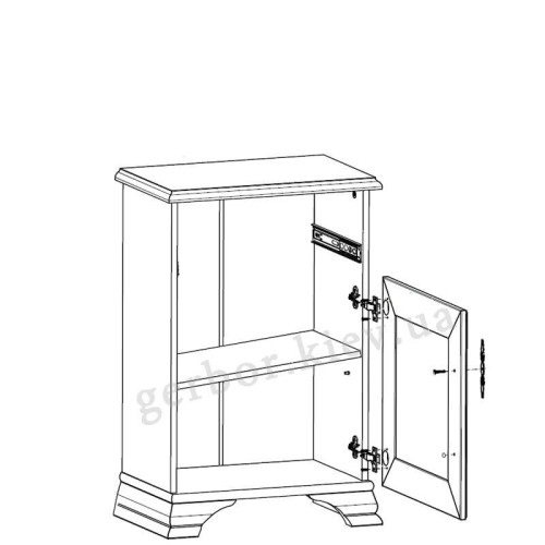 Фото тумби КЕНТУКІ KOM1D1S БРВ ВМК – схема наповнення