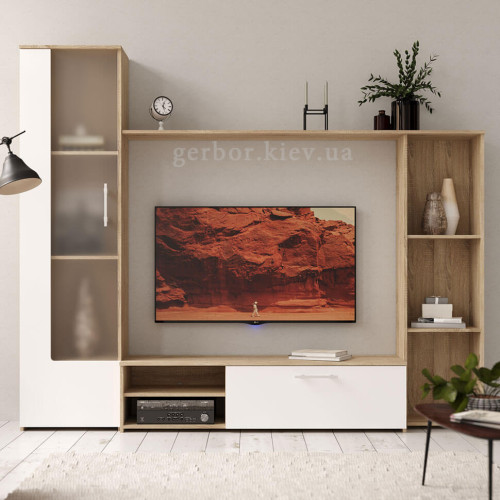 Фото вітальні АДЕЛЬ Гербор дуб сонома / німфеа альба