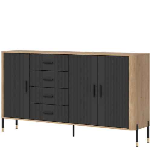 Фото комода DANTE DT10 LIVEO дуб кремона торро / антрацит / чорні ручки