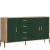 Фото комода DANTE DT10 LIVEO дуб кремона торро / зелений / золоті ручки – вигляд збоку