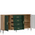 Фото комода DANTE DT10 LIVEO дуб кремона торро / зелений / золоті ручки – вигляд збоку наповнення