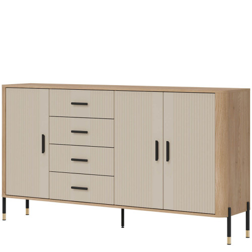 Фото комода DANTE DT10 LIVEO дуб кремона торро / кашемір / чорні ручки