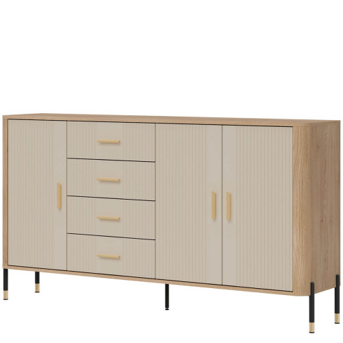 Фото комода DANTE DT10 LIVEO дуб кремона торро / кашемір / золоті ручки