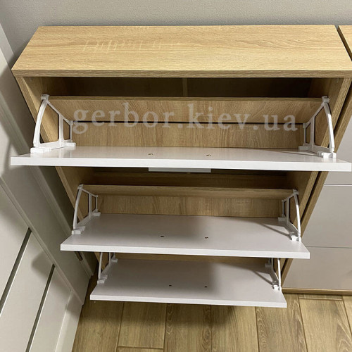 Фото тумби для взуття SFB3K НЕПО Гербор дуб сонома / німфея альба