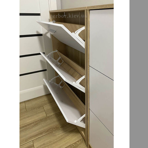 Фото тумби для взуття SFB3K НЕПО Гербор дуб сонома / німфея альба – вигляд збоку