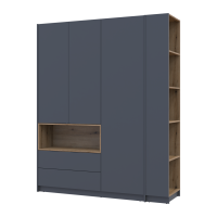 ДЕЙЛ Шафа 3 ДСП з нішею та етажеркою ДОРОС (DOROS)