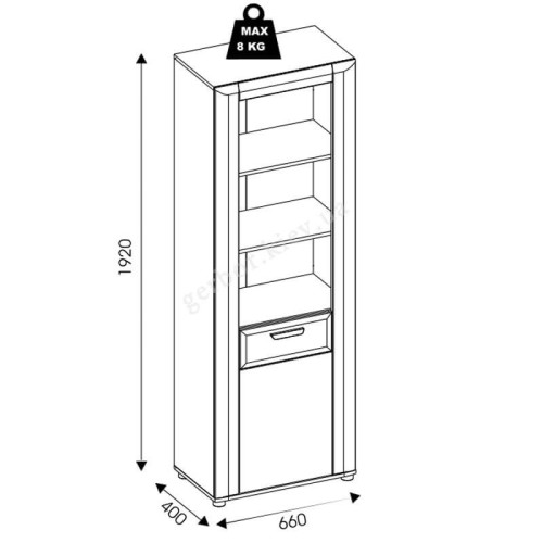 Фото стеллажа BESTO BT7 BOGFRAN – схема с размерами