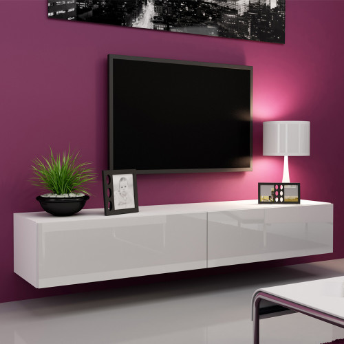 Фото навесной тумбы ТВ VIGO CAMA MEBLE 180 белый / белый глянец