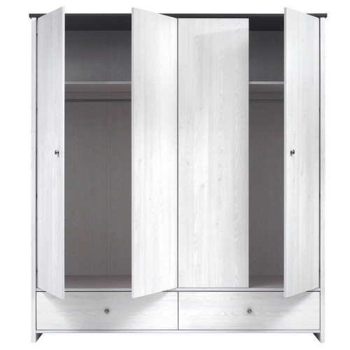 ПОРТО Шкаф SZF4D2S БРВ четырехдверный с двумя выдвижными ящиками