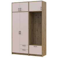 РОНДІ Шафа 2 ДСП з вішалкою та антресоллю ДОРОС (DOROS) 142х52х236 РОНДІ Шафа 2 ДСП з вішалкою та антресоллю ДОРОС (DOROS) 142х52х236