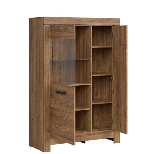 Фото наполнения витрины BALIN REG1D1W BRW лиственница sibiu золотая