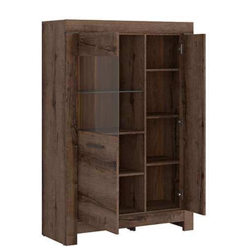 Фото наполнения витрины BALIN REG1D1W BRW дуб монастери