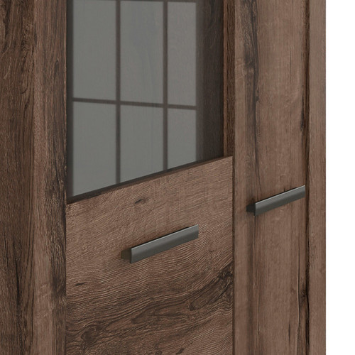 На фото ручки витрины BALIN REG1D1W BRW дуб монастери