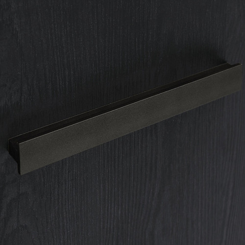 На фото ручка витрины BALIN REG1D1W BRW дуб монастери / дуб черный