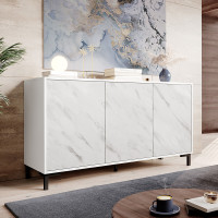 MARMO 150 3D CAMA MEBLE Комод білий / білий мармур