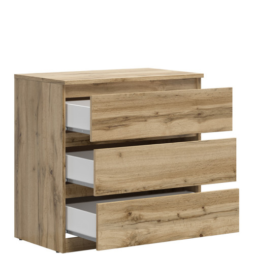 Фото комоду TETRIX KOM3S BRW дуб вотан – наповнення