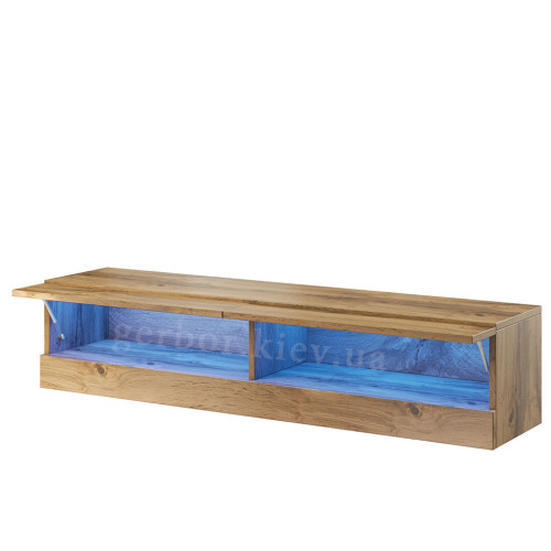 Фото наполнения навесной тумбы ТВ 180 VIGO CAMA MEBLE NEW дуб вотан