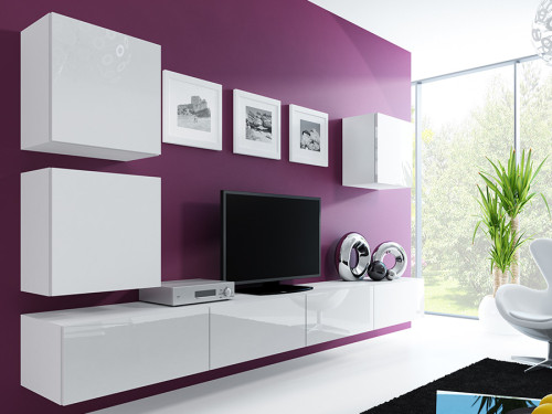 Фото комплекта мебели для гостиной VIGO 22 CAMA MEBLE белый / белый глянец