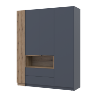 ДЕЙЛ Шафа 3 ДСП з нішею та етажеркою ДОРОС (DOROS) інверсія