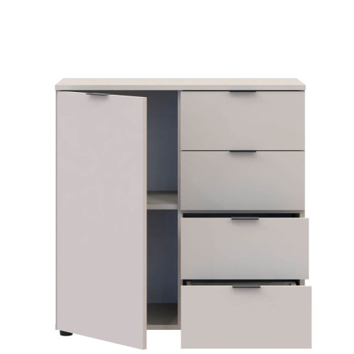 Фото комода РОН 1 ДОРОС (DOROS) 1Д 4Ш кашемір – вигляд спереду наповнення