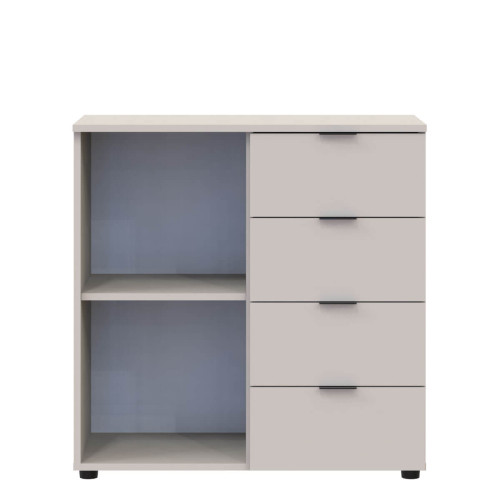 Фото комода РОН 1 ДОРОС (DOROS) 1Д 4Ш кашемір – вигляд спереду наповнення