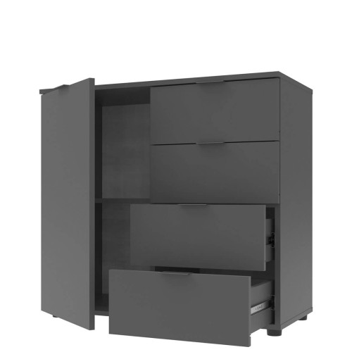 Фото комода РОН 1 ДОРОС (DOROS) 1Д 4Ш графіт – наповнення