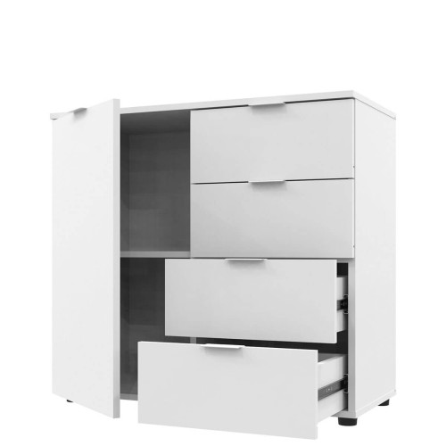 Фото білого комода РОН 1 ДОРОС (DOROS) 1Д 4Ш – наповнення