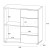 Фото комода РОН 1 ДОРОС (DOROS) 1Д 4Ш – схема із внутрішніми розмірами