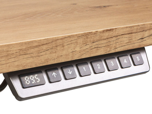 Фото письменного углового стола SPACE OFFICE BIU/140/90/B/L BRW – пульт управления высотой