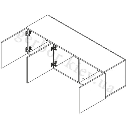 Фото тумби ТВ ALMA 3D CAMA MEBLE – схема наповнення