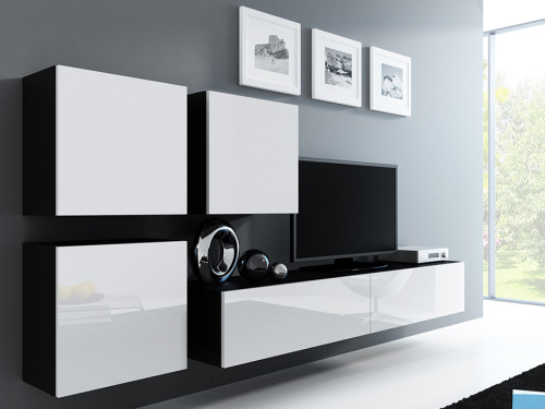 Фото комплекта мебели для гостиной VIGO 23 CAMA MEBLE черный / белый глянец