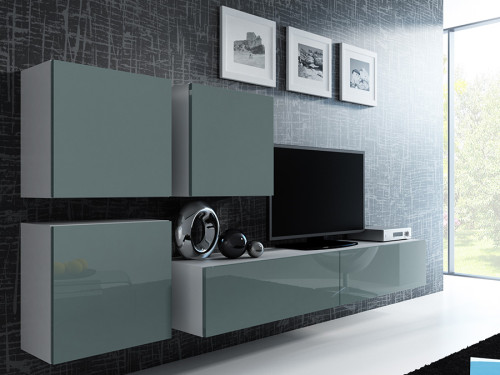 Фото комплекта мебели для гостиной VIGO 23 CAMA MEBLE белый / серый глянец