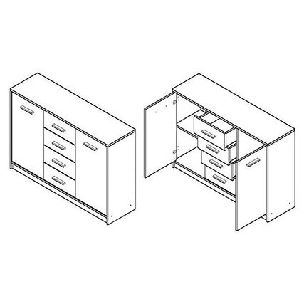 НЕПО Комод KOM2D4S Гербор від фабрики Gerbor-холдинг