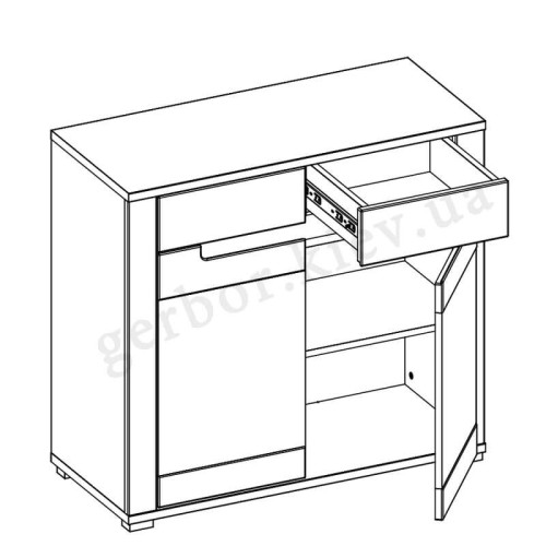 Фото тумбы YORK Y2 BOGFRAN – схема наполнения