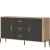 Фото комода DANTE DT06 LIVEO дуб кремона торро / антрацит / золоті ручки