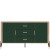Фото комода DANTE DT06 LIVEO дуб кремона торро / зелений / золоті ручки – вигляд спереду