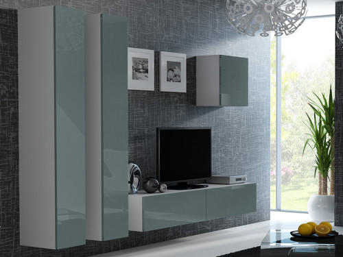 VIGO CAMA MEBLE Комплект 25 белый / серый глянец