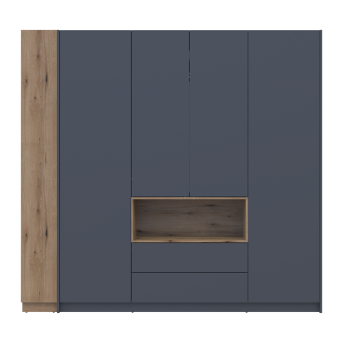 ДЕЙЛ Шафа 4 ДСП з нішею та етажеркою ДОРОС (DOROS) інверсія