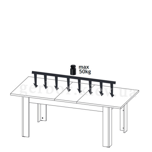 На фото схема обеденного стола BRANDO B10 BOGFRAN